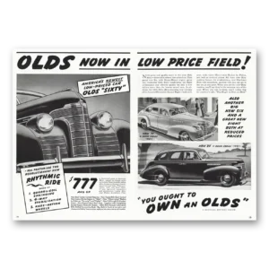 1939 Oldsmobile Sixty Print Ad | Rhythmic Ride