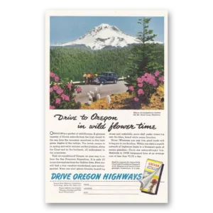 1939 Oregon Print Ad | Highways Drive
