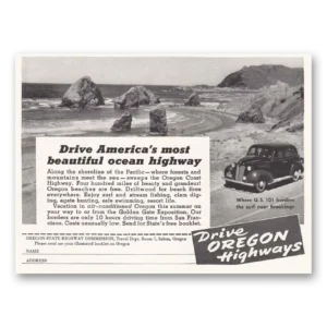 1939 Oregon Print Ad | Ocean Highway