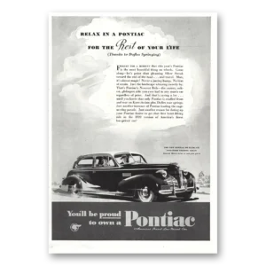 1939 Pontiac Print Ad | Rest Of  Your Life