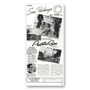 1938 Puerto Rico Print Ad | Sun Package