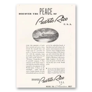 1939 Puerto Rico Print Ad | Discover Peace