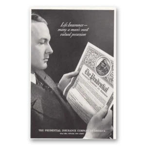 1939 Prudential Insurance Print Ad | Life Insurance
