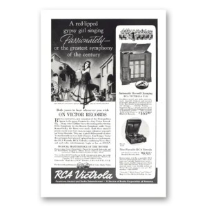 1939 RCA Victor Radios Print Ad | Gypsy Girl
