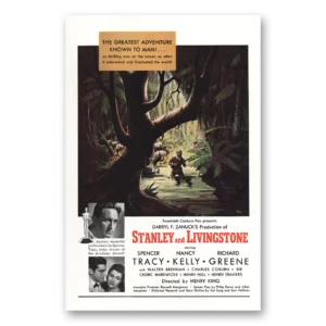 1939 Stanley and Livingstone Movie Promo Print Ad | Spencer Tracy
