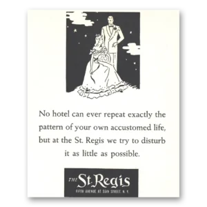 1939 St Regis Hotels Print Ad | No Hotel