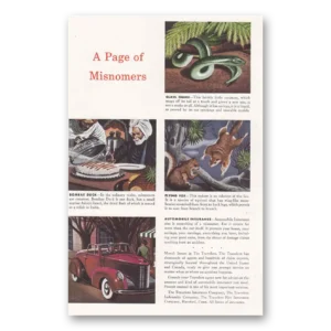 1939 Travelers Insurance Print Ad | Page Misnomers