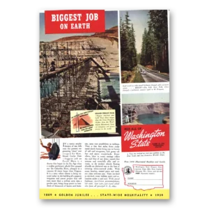 1939 Washington Print Ad | Grand Coulee Dam