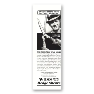 1939 Wiss Hedge Shears Print Ad | Sweet Cutters With Jolt Removed