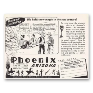 1940 Phoenix Arizona Print Ad | Desert
