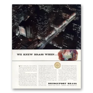 1940 Bridgeport Brass Print Ad | We Knew Brass