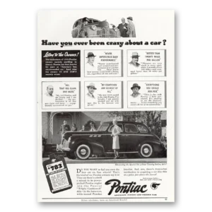 1940 Pontiac Touring Sedan Print Ad | Crazy About Car