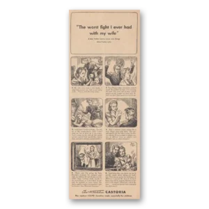 1940 Fletchers Castoria Print Ad | Worst Fight