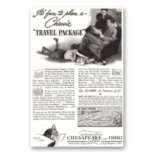 1940 Chesapeake and Ohio Lines Print Ad | Chessie