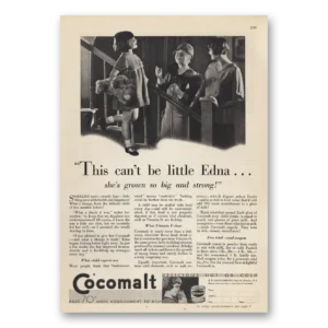 1930 Cocomalt Print Ad | Little Edna