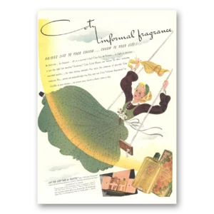 1940 Coty Perfume Print Ad | Eau De Toilette