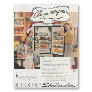 1940 Crosley Refrigerators Print Ad | Shelvador
