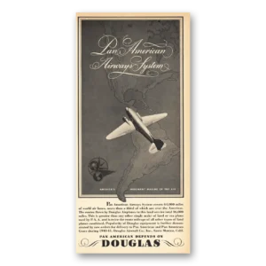 1940 Douglas Print Ad | Pan American Airways System