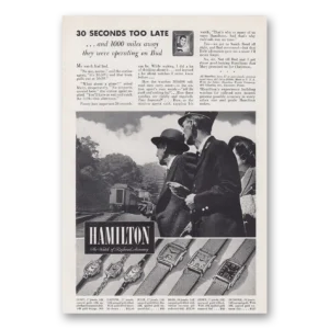 1940 Hamilton Watch Print Ad | 30 Seconds