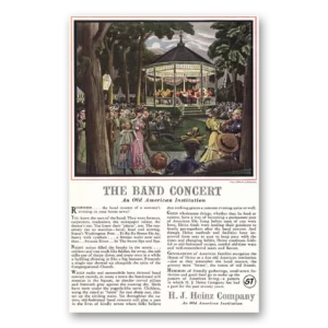 1940 Heinz Print Ad | Band Concert Gazebo
