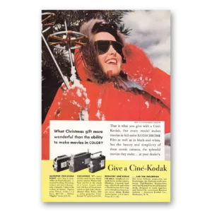 1940 Cine Kodak Camera Print Ad | Christmas Gifts