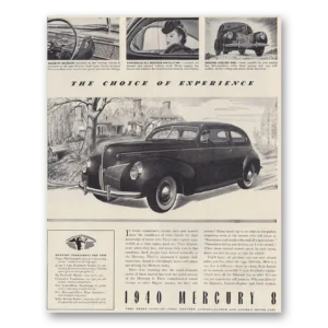 1940 Mercury 8 Print Ad | Choice Experience