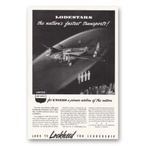 1940 Lockheed Lodestar Print Ad | Fastest Transports