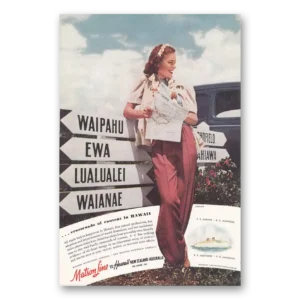 1940 Matson Line Print Ad | Crossroads Content