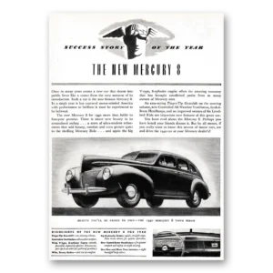1939 Mercury 8 Print Ad | Success Story