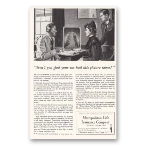 1940 Metropolitan Life Insurance Print Ad | You Glad