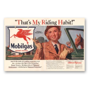 1940 Mobilgas Print Ad | My Riding