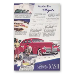 1940 Nash Motors Print Ad | Weather Eye
