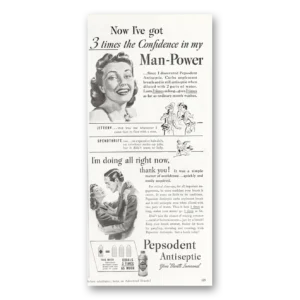 1940 Pepsodent Print Ad | Man Power