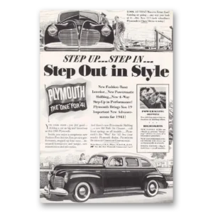 1940 Plymouth Print Ad | Step Up