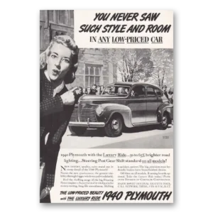 1939 Plymouth Print Ad | Never Saw