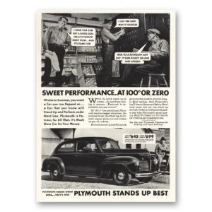 1940 Plymouth Print Ad | Sweet Performance