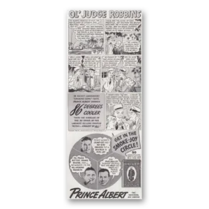 1940 Prince Albert Tobacco Print Ad | Ol Judge Robbins