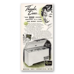 1953 Revco Freezers Print Ad | Thanks Dear