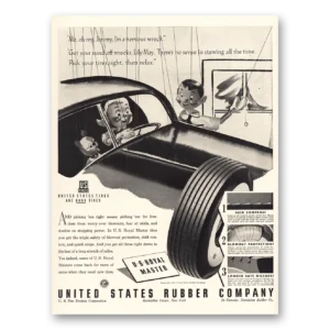 1940 United States Rubber Print Ad | Me Oh My Jimmy