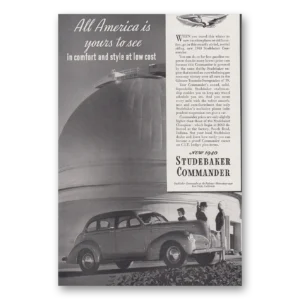 1939 Studebaker Commander Print Ad | All America