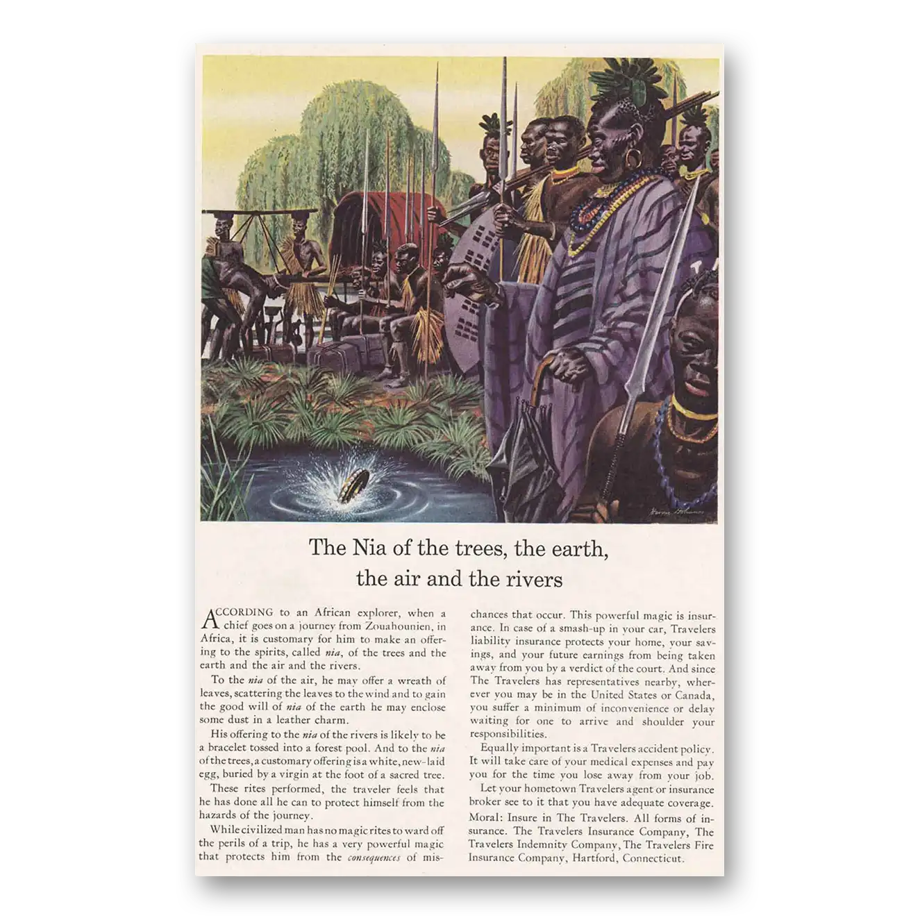 1940 Travelers Insurance Print Ad | Nia Trees