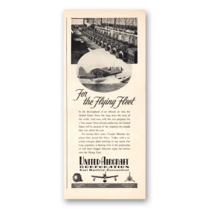 1940 United Airlines Print Ad | The Flying Fleet