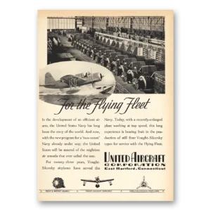 1940 United Aircraft Print Ad | Flying Fleet