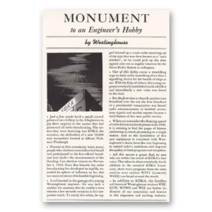 1940 Westinghouse Print Ad | Engineers Hobby