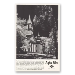 1941 Agfa Film Print Ad | Church Courthouse