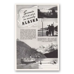 1941 Alaska Steamship Co Print Ad | Scenic Interlude