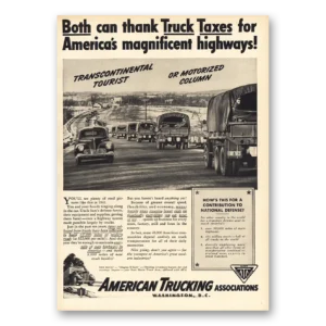 1941 American Trucking Print Ad | Americas Magnificient Highways