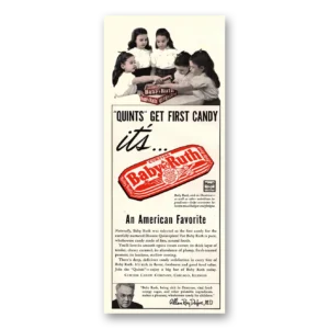 1941 Baby Ruth Print Ad | Quints