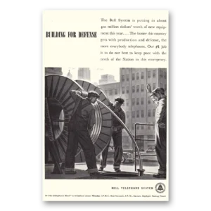 1941 Bell Telephone Print Ad | Building Defense
