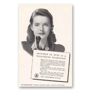 1941 Bell Telephone Print Ad | Devotion Duty